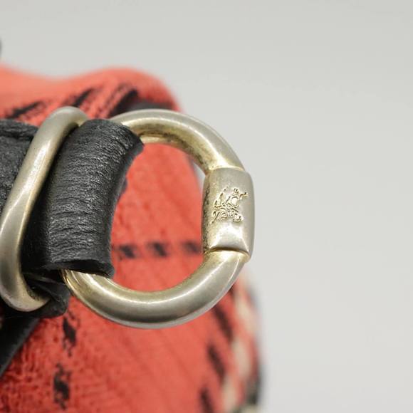 BURBERRY Nova Check Blue Label Hand Bag Canvas Red Auth 100639 - Picture 10 of 16